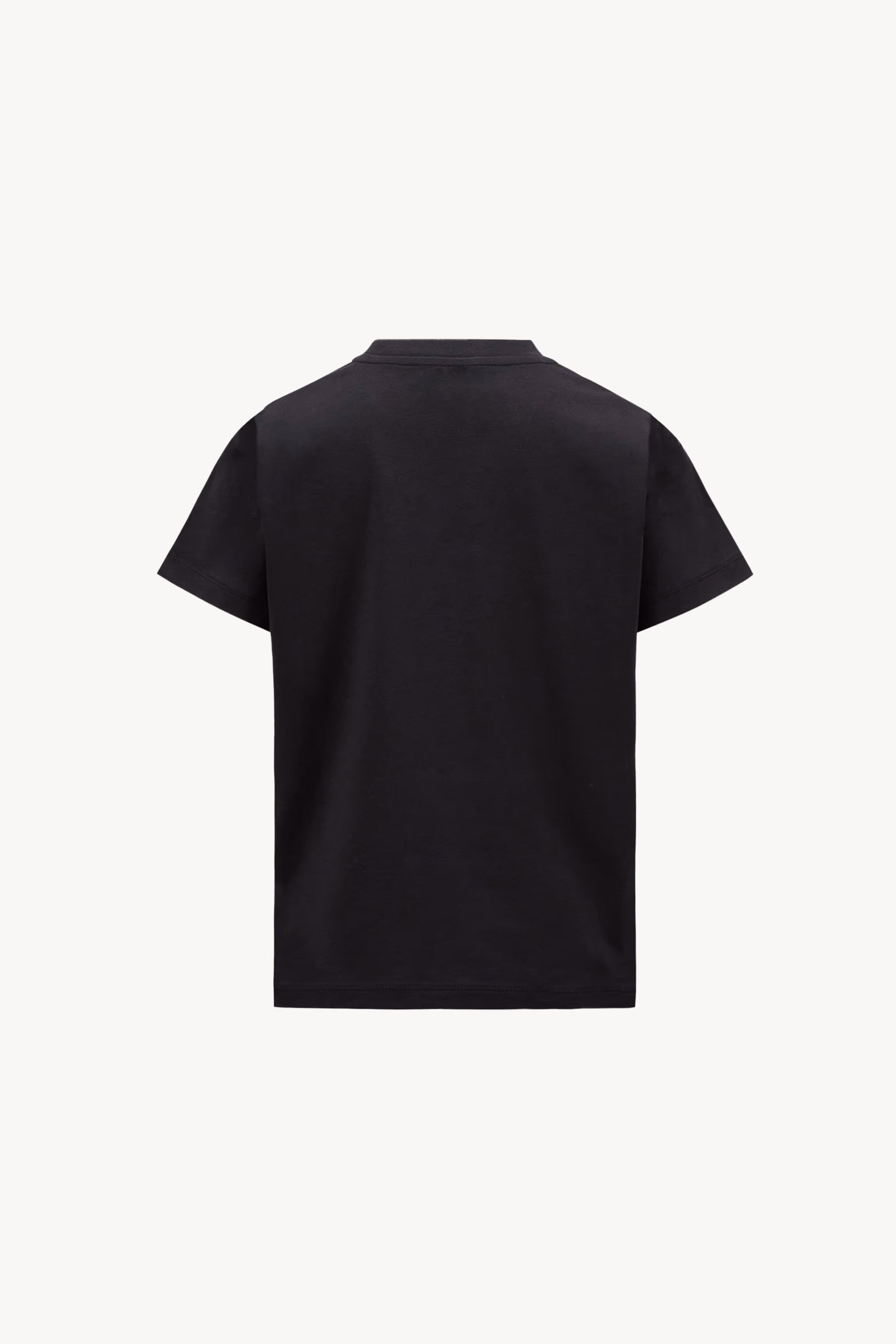 Logo Cotton T-Shirt Boy Black Moncler 3
